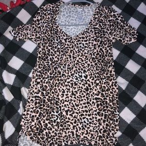 Maurices 24/7 leopard print shirt